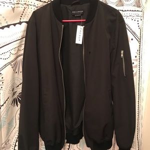 NWT black bomber jacket